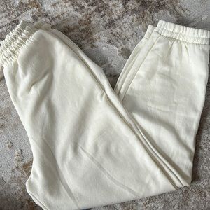 Cream sweat pants